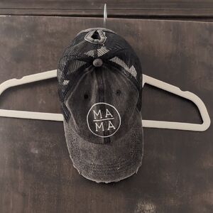 Black Distressed Cap
